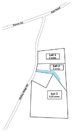 Map of 3 Lots on Shelley Ridge Road